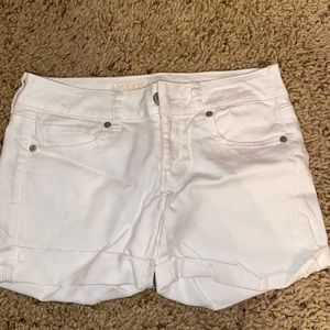 White Jean shorts